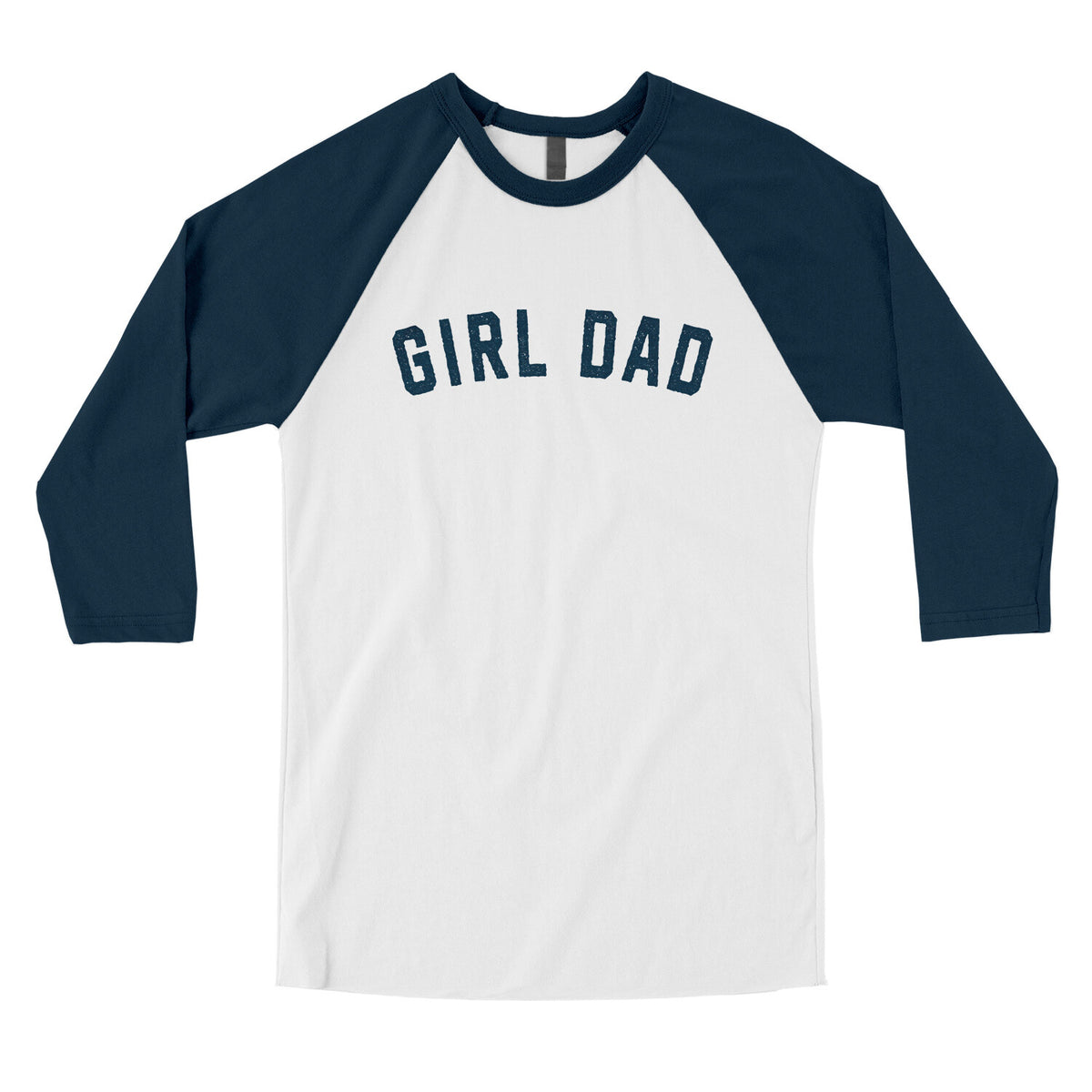 Girl Dad in White with Navy Color