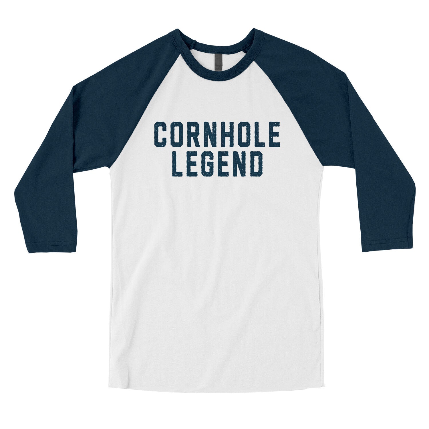 Cornhole Legend in White with Navy Color