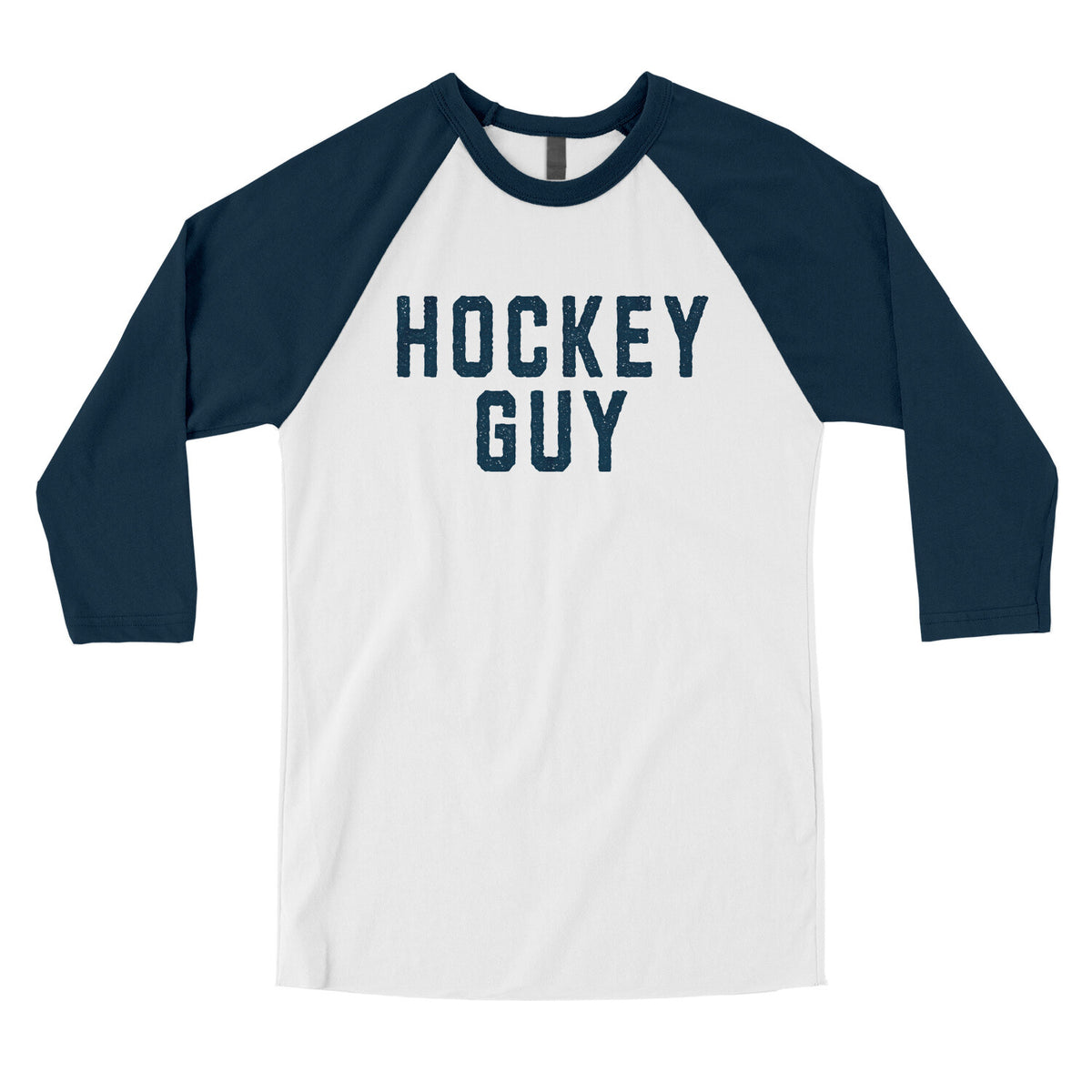 Hockey Guy in White with Navy Color