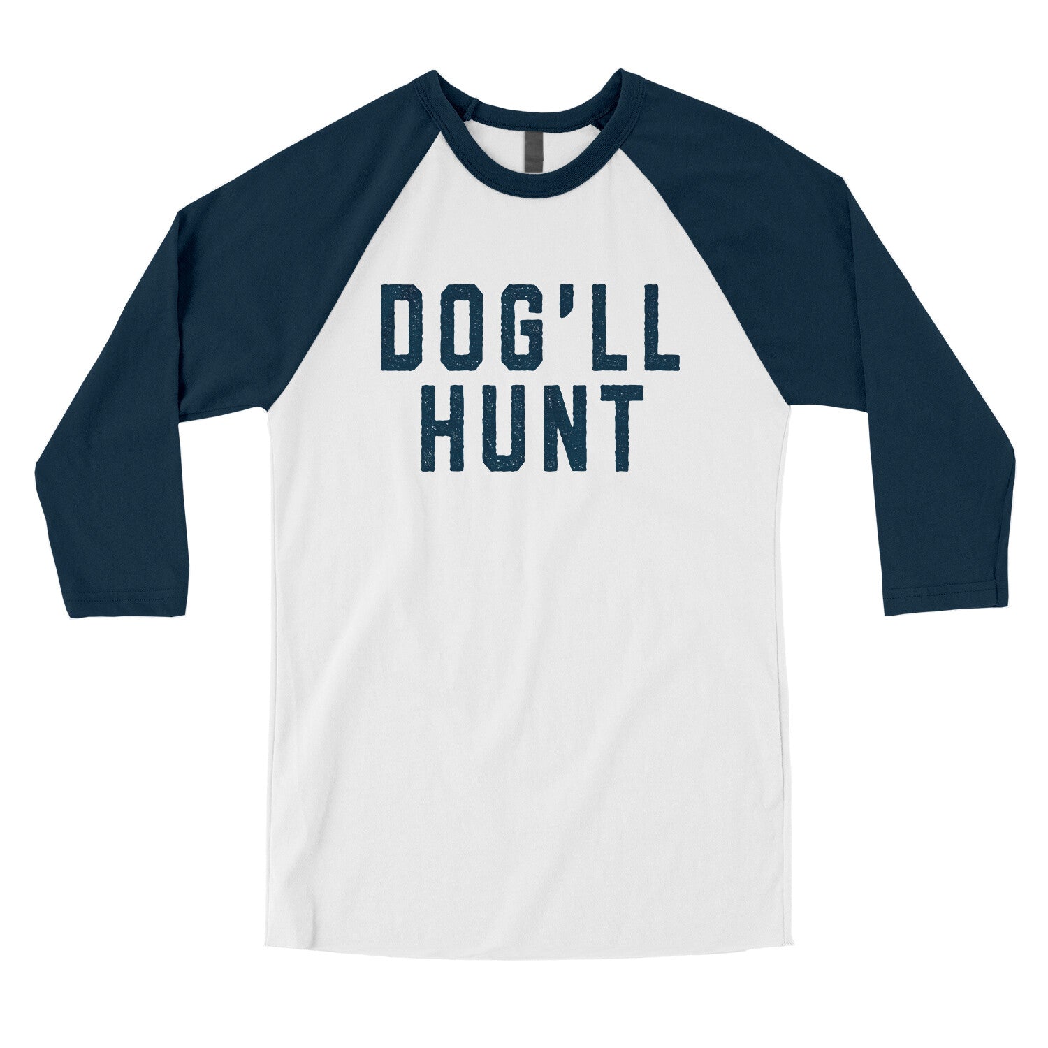Dog’ll Hunt in White with Navy Color