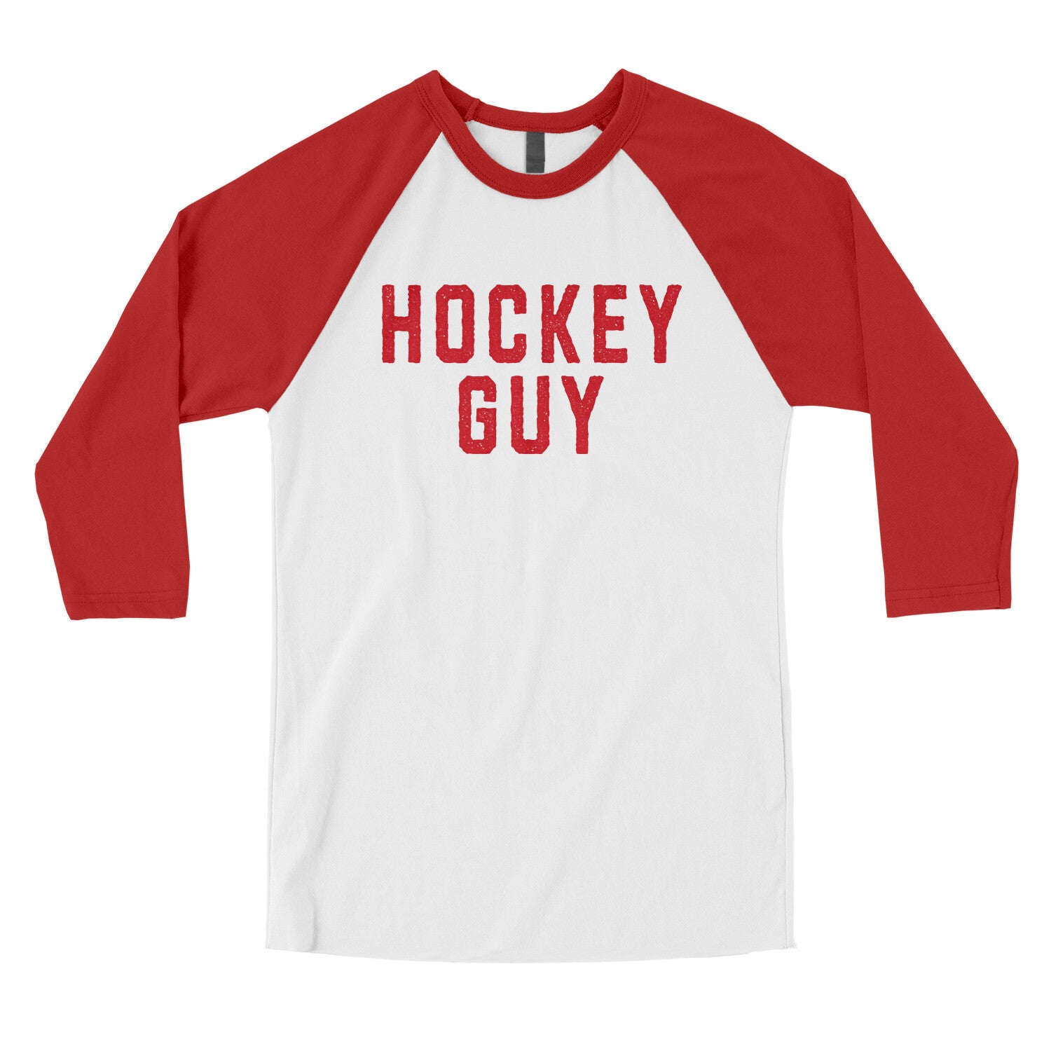 Hockey Guy in White with Red Color
