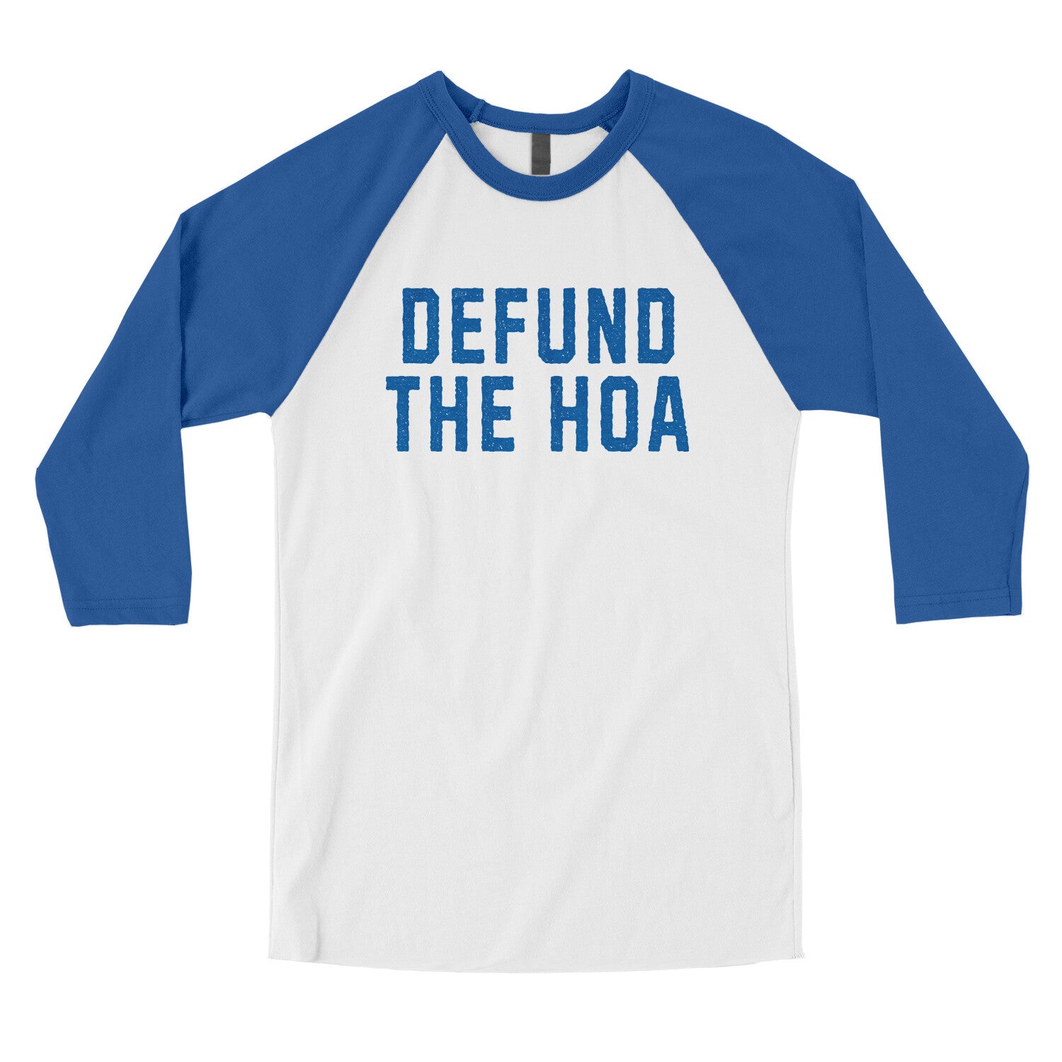 Defund the HOA in White with True Royal Color