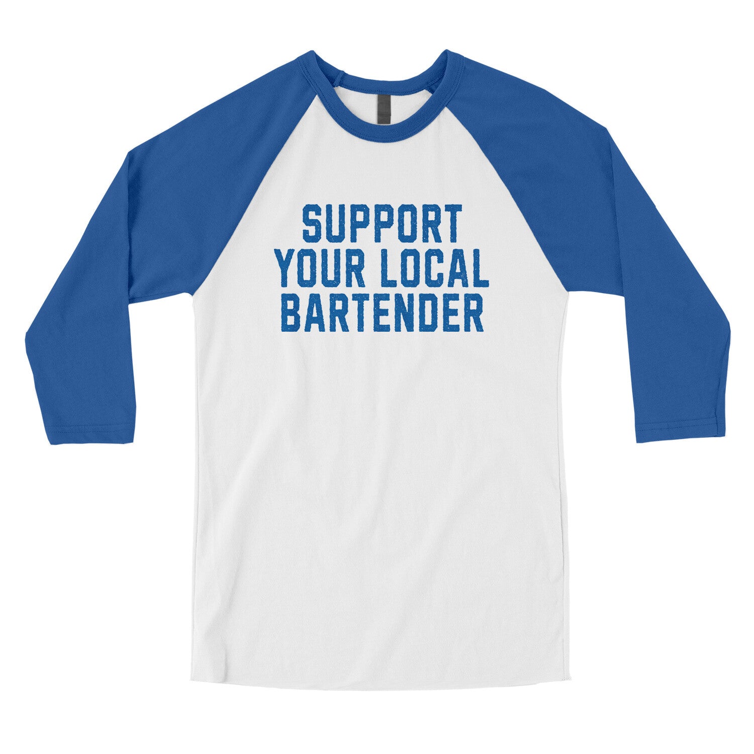 Support your Local Bartender in White with True Royal Color
