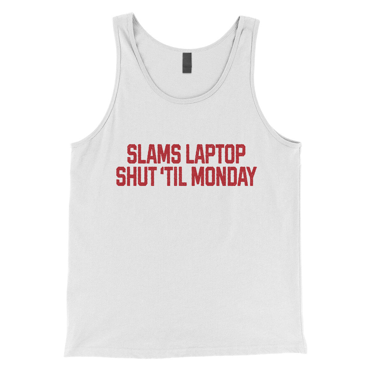 Slams Laptop Shut 'Til Monday in White Color
