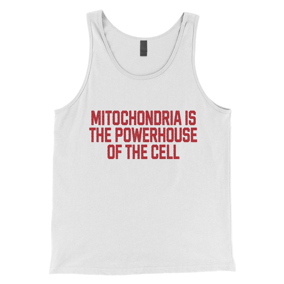 Mitochondria is the Powerhouse of the Cell in White Color