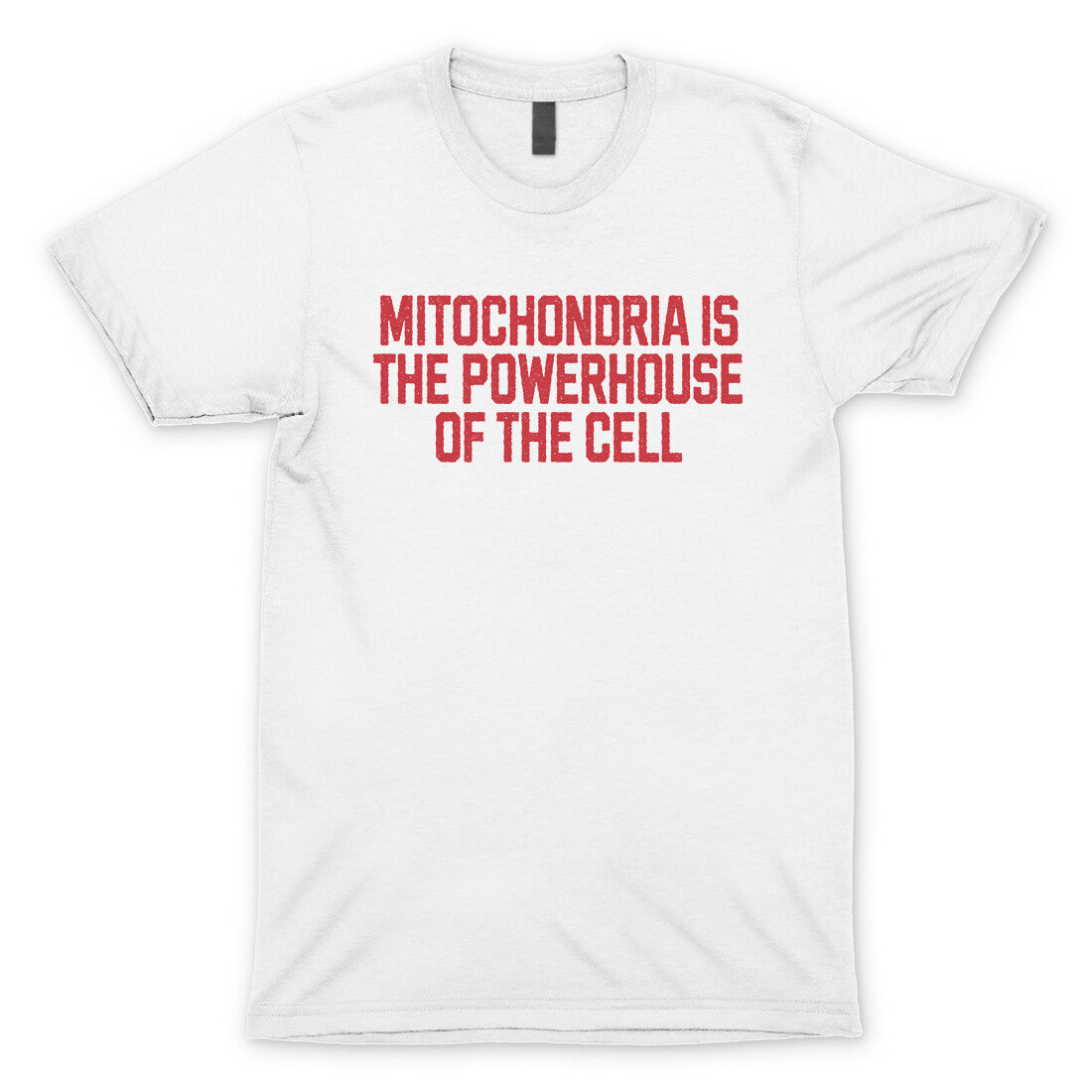 Mitochondria is the Powerhouse of the Cell in White Color